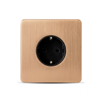 Wandcontactdoos Schuko 16A — Klassiek — Goud - Goud