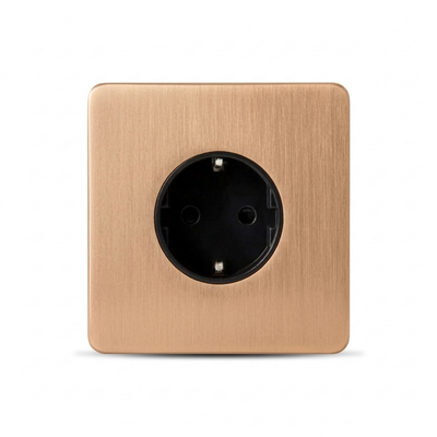 Wandcontactdoos Schuko 16A — Klassiek — Goud - Goud