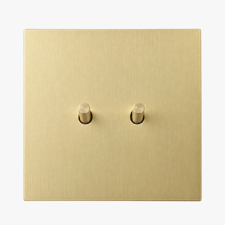 Tuimelschakelaar Tweevoudig - Modern - Goud
