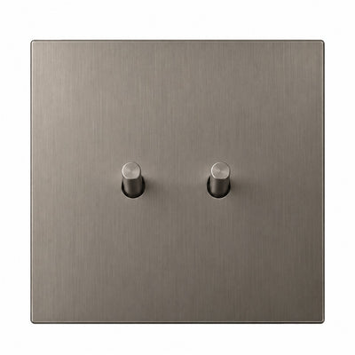 Tuimelschakelaar Tweevoudig - Modern - Grijs