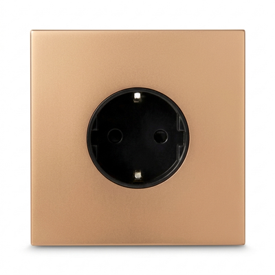 Wandcontactdoos Schuko 16A — Modern — Goud - Goud