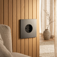 Wandcontactdoos Schuko 16A — Modern — Grijs - Grijs — Sfeerbeeld
