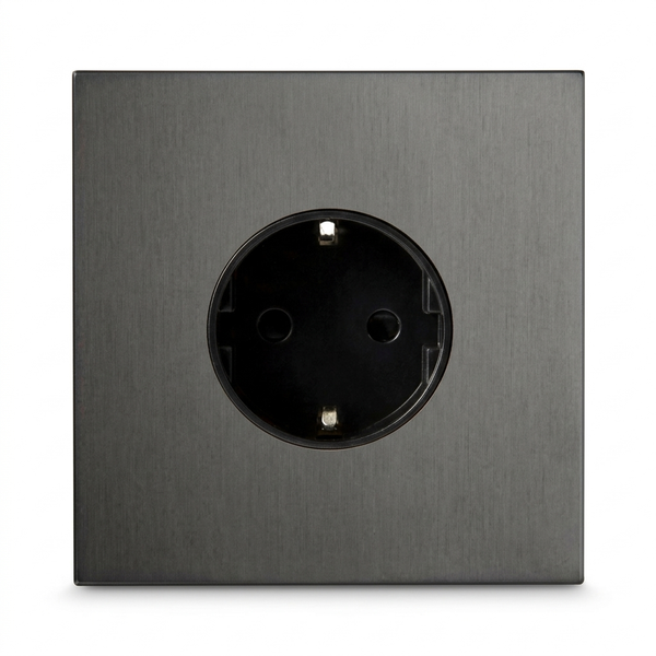 Wandcontactdoos Schuko 16A — Modern — Grijs - Grijs
