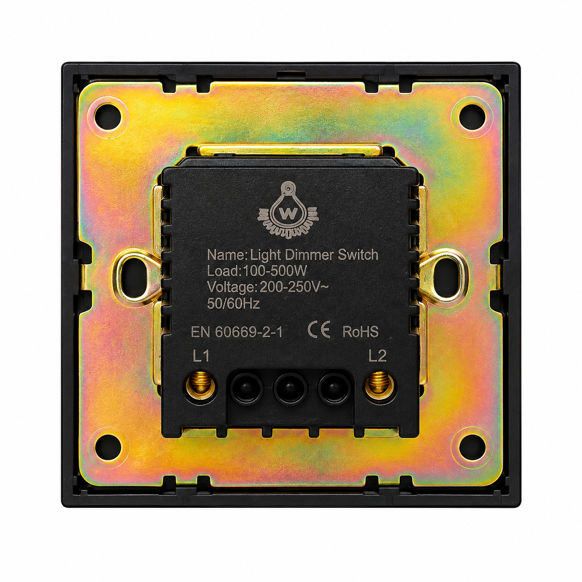 Dimmer - Modern - Mat Zwart - achterkant