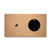 Tuimelschakelaar + Wandcontactdoos — Modern — Goud - Goud