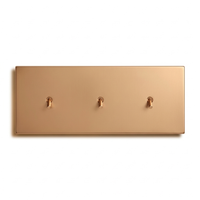 Tuimelschakelaar Drievoudig — Modern — Goud - Goud